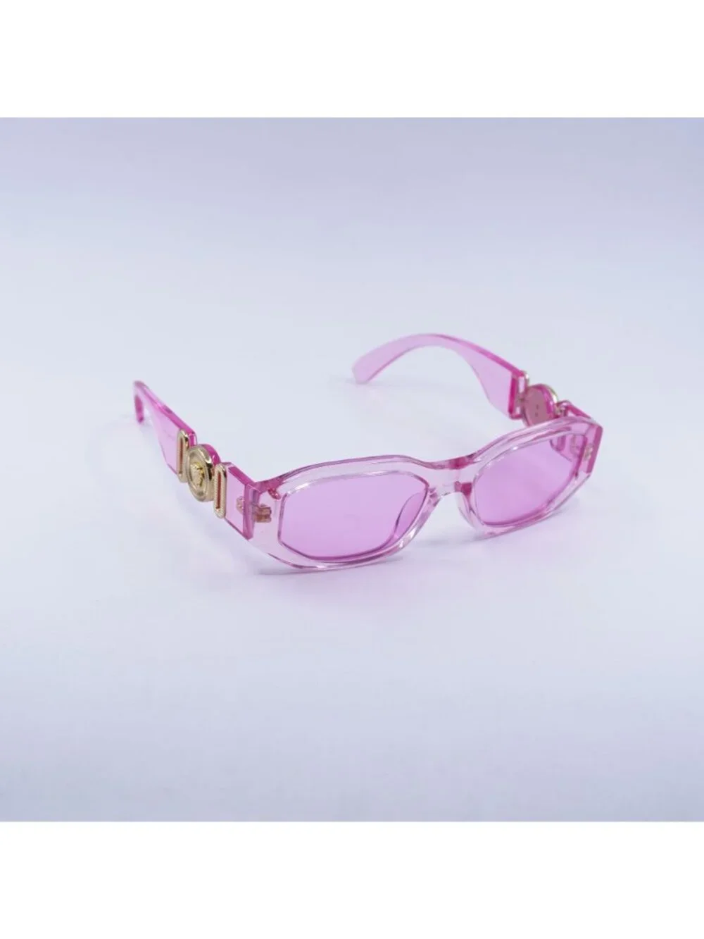 Versace Kids VK4429U 5370/5 Sunglasses Pink Irregular Frame, Fuchsia Lenses